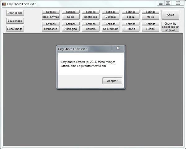 Easy Photo Effects, programa gratuito para retocar fotos 2 Easy Photo Effects