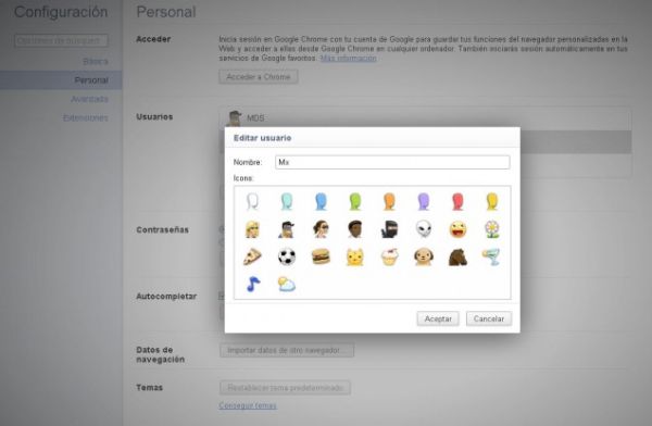 chrome varios perfiles