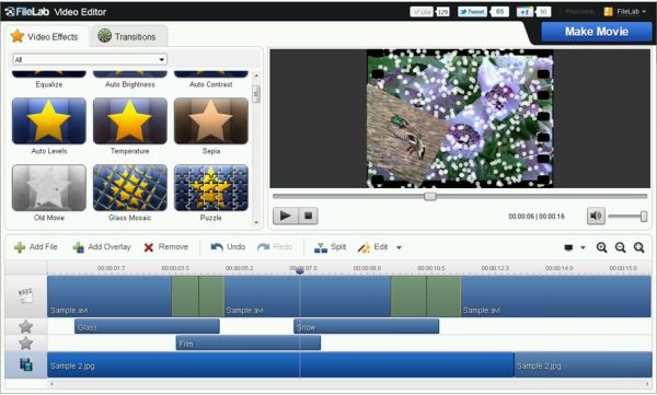 FilelabVideo Editor, edita ví­deo en lí­nea desde tu navegador, gratis