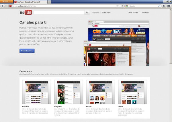 El nuevo diseño de YouTube es muy personalizable