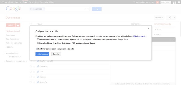 Cómo subir archivos a Google Docs
