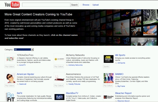 YouTube da pistas sobre sus nuevos canales de televisión