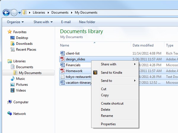 Cómo pasar documentos o libros al Amazon Kindle 5 pasar archivos amazon kindle 04