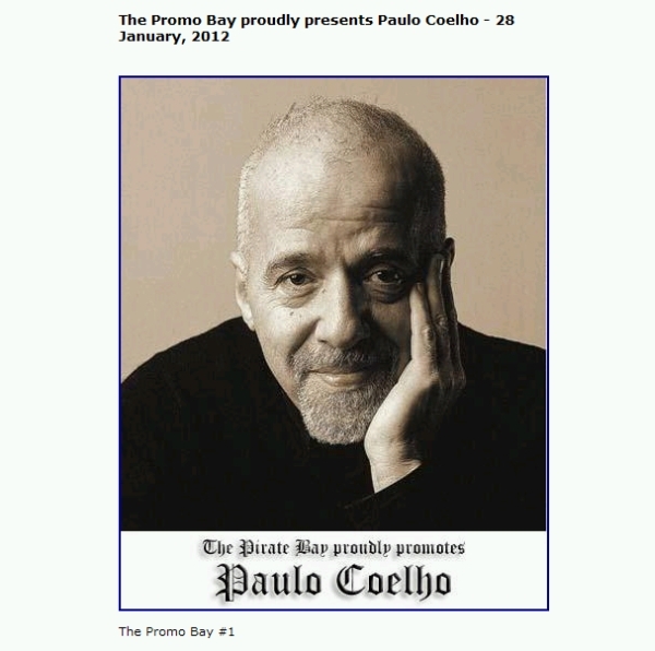 Paulo Coelho se anuncia en The Pirate Bay