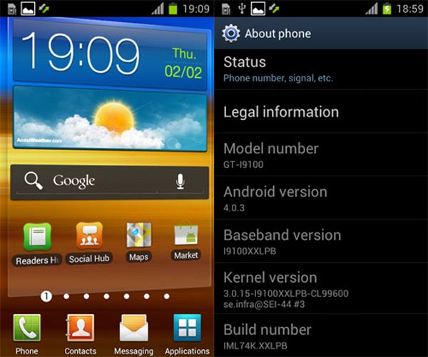 Una nueva ROM de Android 4.0 para el Samsung Galaxy S2