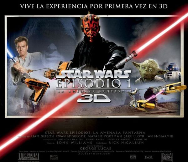 Star Wars Episodio 1 – La Amenaza Fantasma 3D, estreno en cines 3D