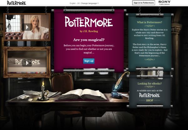 Pottermore, el mundo virtual de Harry Potter, abre las puertas