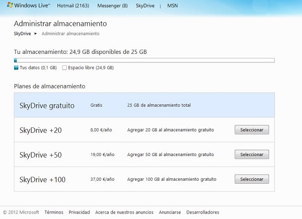 Cómo mantener tu espacio en SkyDrive