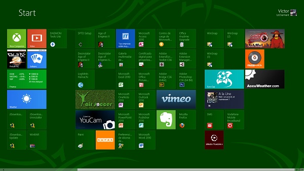 Interfaz Metro en Windows 8