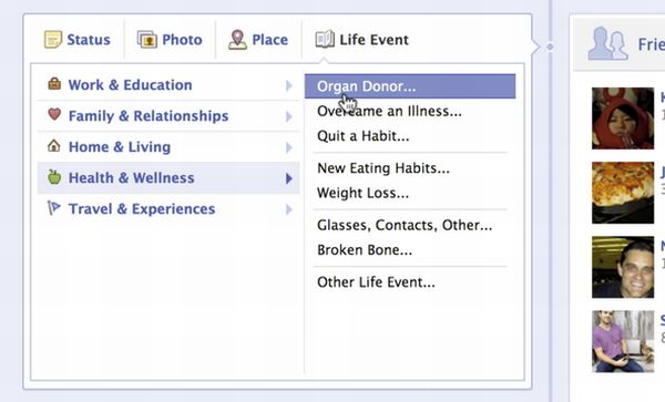 Facebook añade la posibilidad de compartir que eres donante de órganos