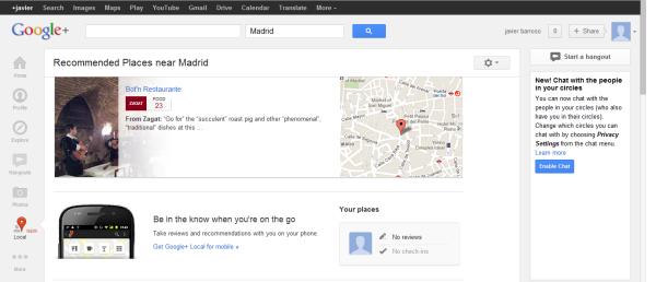 Google + Local, los mejores restaurantes de tu zona 2