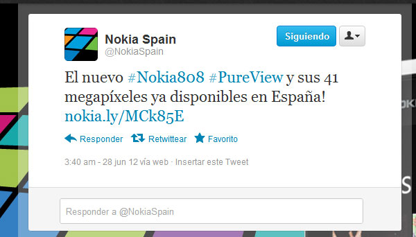 Nokia 808 pureview espana