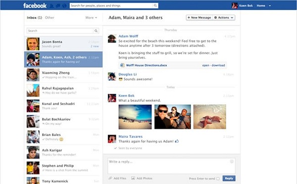 Facebook cambia la interfaz de los mensajes de la red social