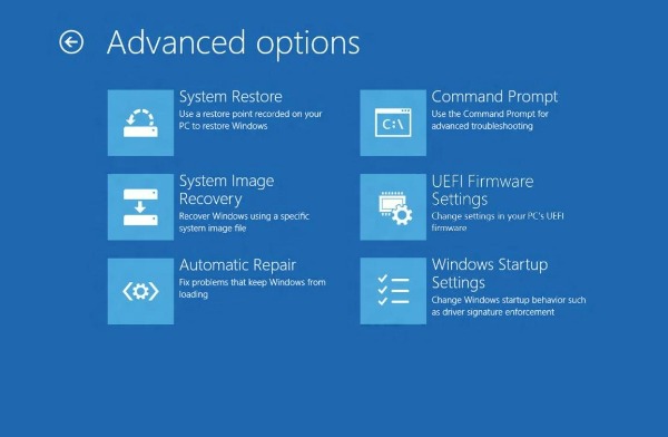Opciones avanzadas del arranque de Windows 8