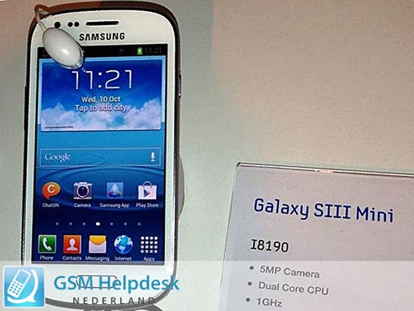 Samsung Galaxy S3 Mini, filtradas las caracterí­sticas técnicas