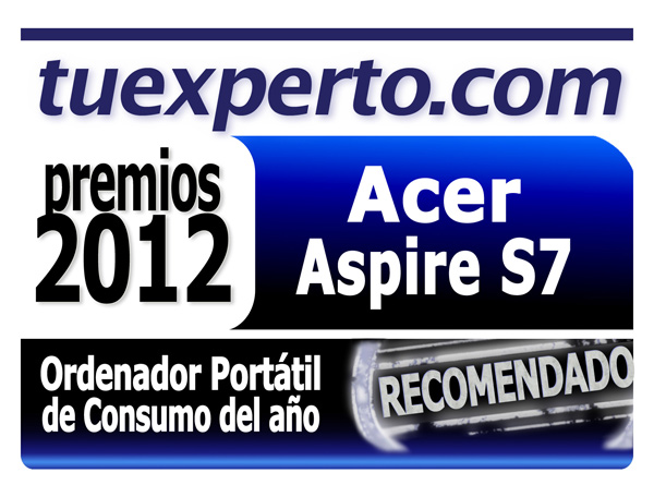 Acer Aspire S7, Ordenador Portátil de Consumo del año en los Premios tuexperto.com 2012 1