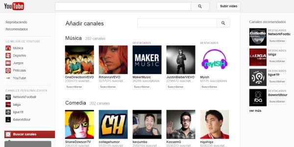 youtube canales