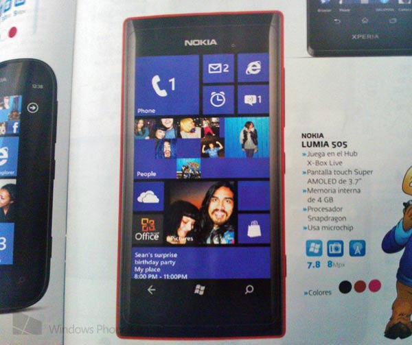 El Nokia Lumia 505 reaparece en México