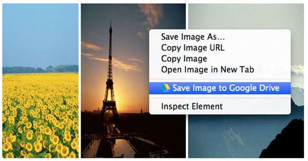 Google Drive permite guardar imágenes, páginas web y otros archivos desde el navegador
