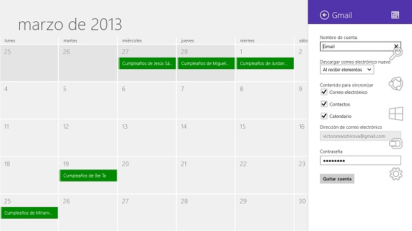 Cuentas de Windows 8