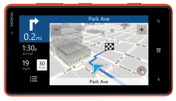 Cómo usar el Nokia Lumia 820 como navegador GPS 3 Nokia Lumia 820 drive