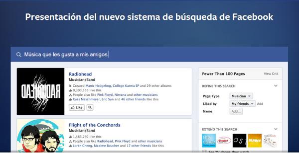 Así­ funciona el nuevo buscador de Facebook, «Graph»