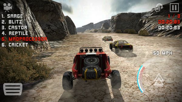 Uber Racer 3D: Sandstorm, carreras con mucho polvo gratis para iPhone
