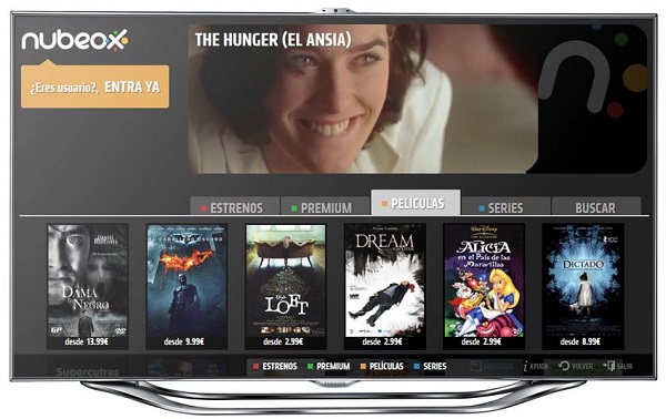 Samsung lanza la app del videoclub Nubeox para sus Smart TV