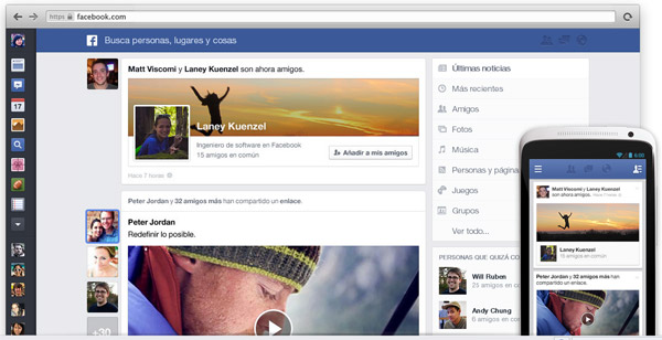 Así­ se ha diseñado el nuevo panel de noticias de Facebook