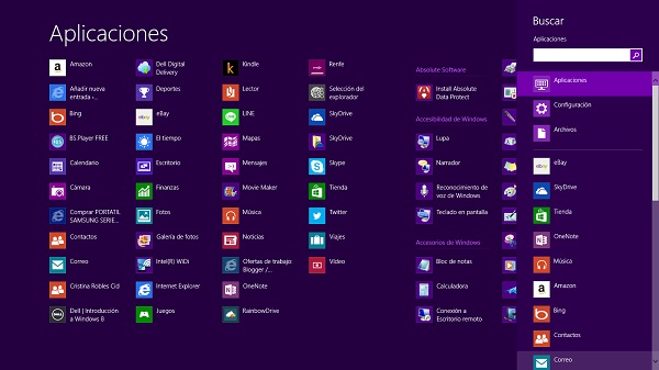 Búsqueda de Windows 8