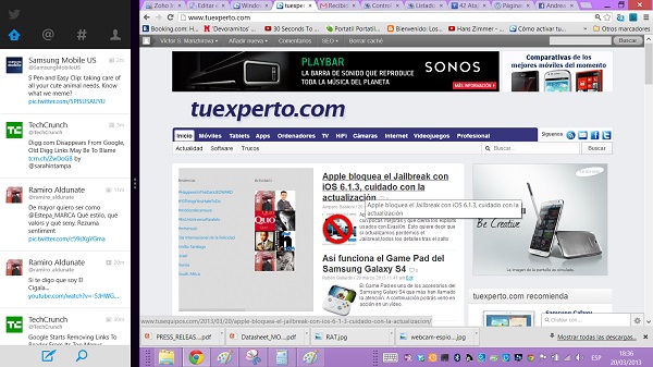 La multipantalla de Windows 8
