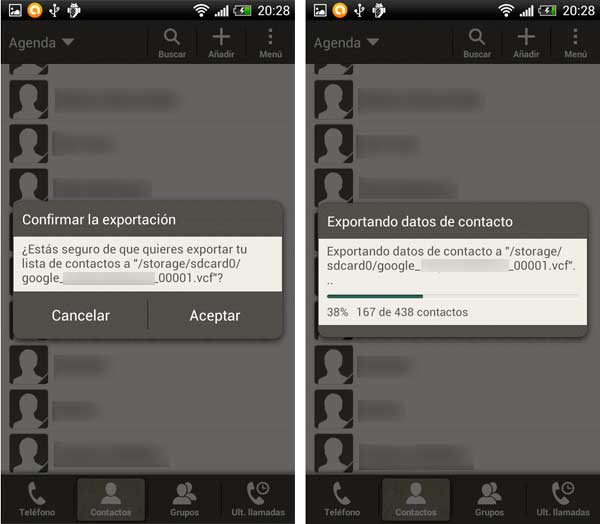 Android exportar contactos 03