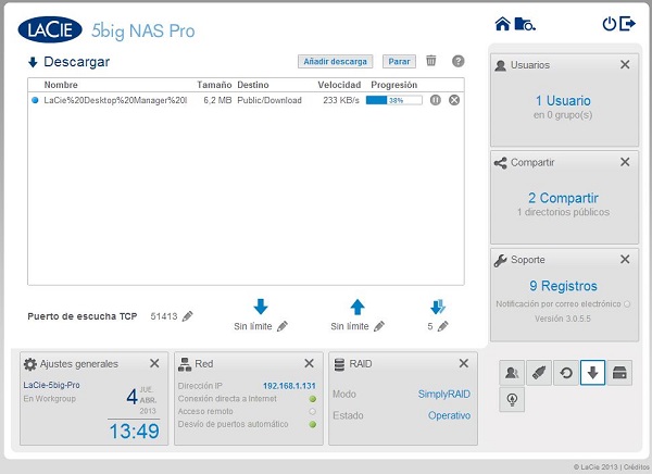 LaCie 5big NAS Pro, análisis a fondo 4 LaCie 5big NAS Pro