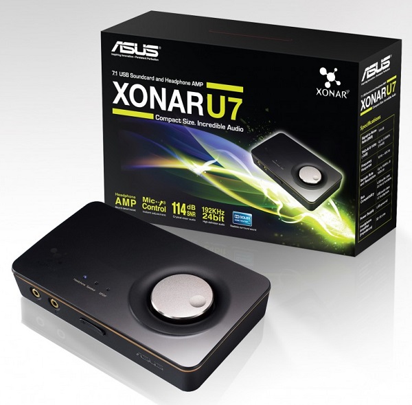 Asus Xonar U7, tarjeta de sonido USB con amplificador para auriculares