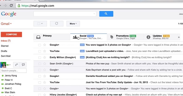 Gmail renueva su diseño con pestañas en la bandeja de entrada