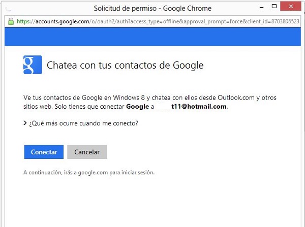 Google Talk en Outlook