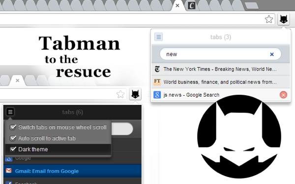 Tabman, organizador de pestañas para el navegador Chrome de Google