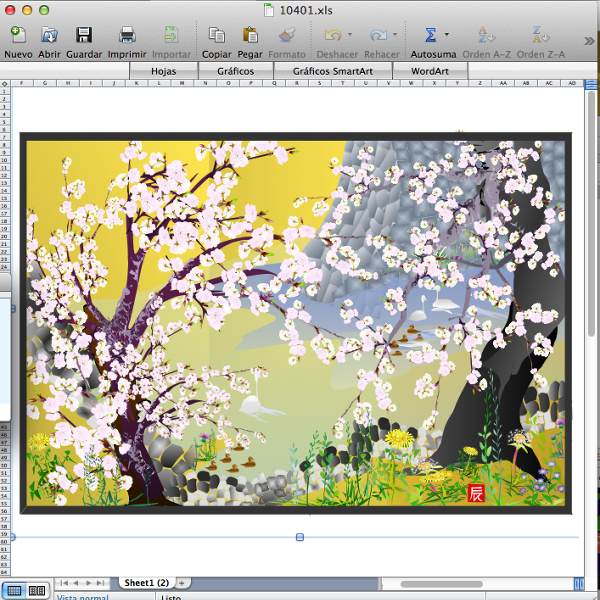 Un jubilado japonés, artista digital gracias a Excel