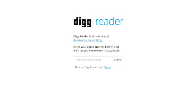Digg ofrece una alternativa a Google Reader 4