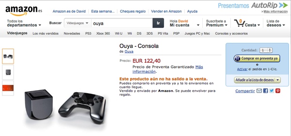 Ouya en Amazon España