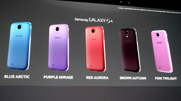 Samsung Galaxy S4 colores