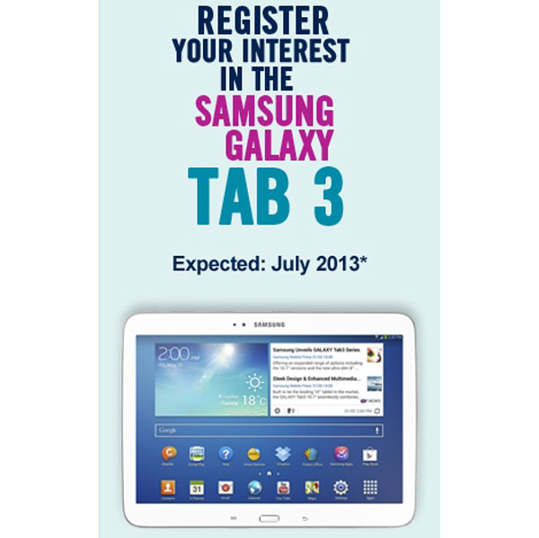 Samsung Galaxy Tab 3 europa julio