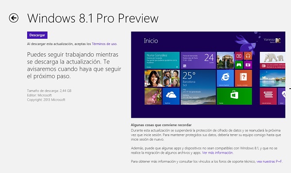 Cómo instalar la actualización de Windows 8.1