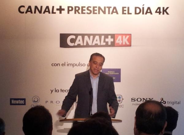 Canal + muestra la primera emisión ví­a satélite de televisión 4K en España