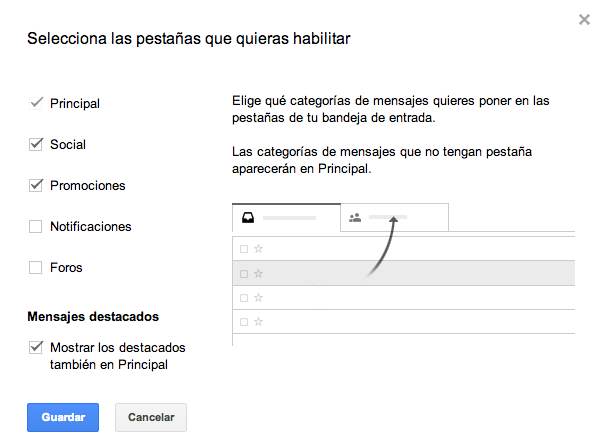 nueva bandeja entrada gmail
