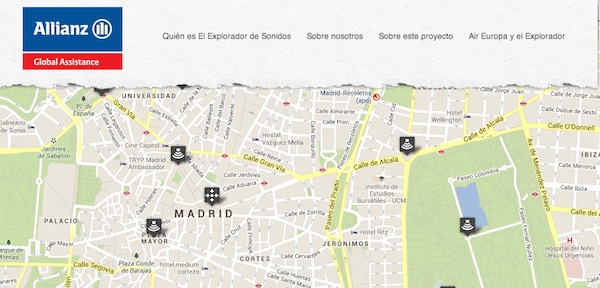 Allianz crea en Google el mapa sonoro del sur de Europa, empezando en Madrid 2 Allianz crea en Google el mapa sonoro del sur de Europa, empezando en Madrid 2