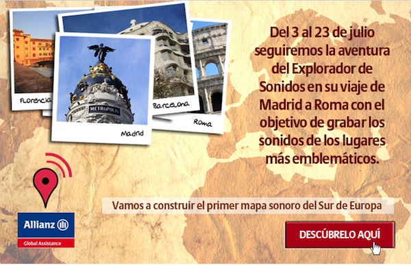 Allianz crea en Google el mapa sonoro del sur de Europa, empezando en Madrid 1 Allianz crea en Google el mapa sonoro del sur de Europa, empezando en Madrid 1