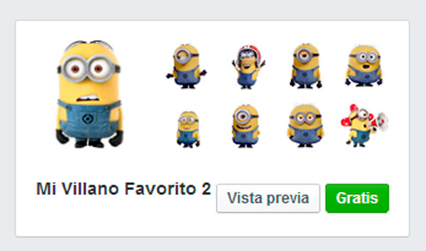 Cómo meter los personajes de Mi Villano Favorito 2 en el chat de Facebook