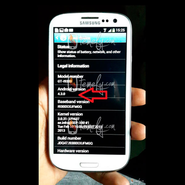 Aparece un Samsung Galaxy S3 con Android 4.3 Jelly Bean