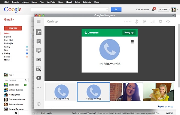Gmail reactiva las llamadas de voz a móviles y fijos 1 Gmail Hangouts
